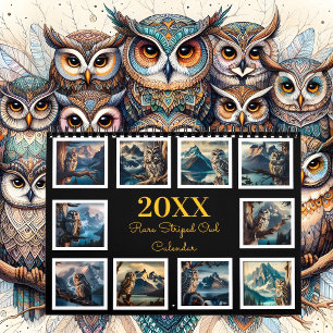 Mountain's Shadow Year with the Striped Owl 20XX  Calendar