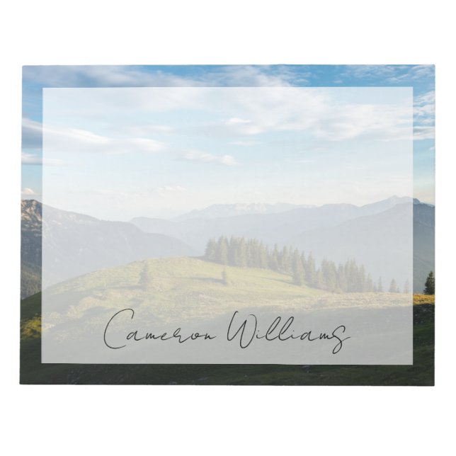 Mountains | Spitzingsee Lake, Swiss Alps Notepad (Front)