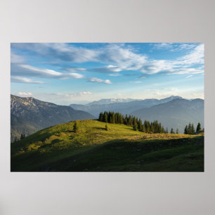 Mountains   Spitzingsee Lake, Swiss Alps Poster