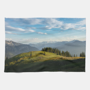 Mountains   Spitzingsee Lake, Swiss Alps Tea Towel