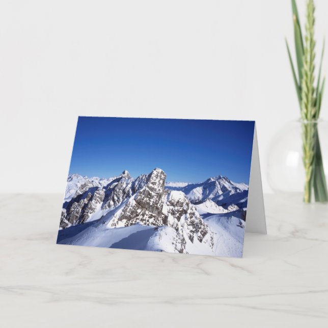 Mountains St Anton Austria Holiday Card (Front)