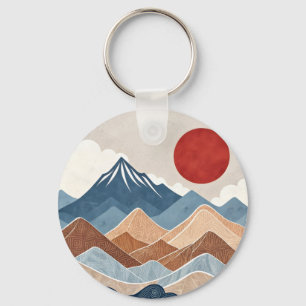 Mountains Sunset Beauty Key Ring
