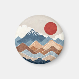 Mountains Sunset Beauty Magnet