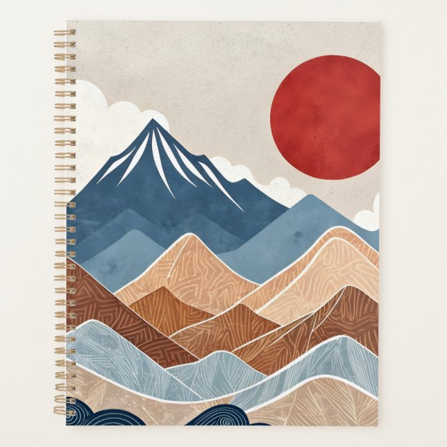 Mountains Sunset Beauty Planner (Front)