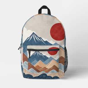 Mountains Sunset Beauty Printed Backpack