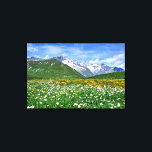 Mountains | Swiss Alps Valley Spring Canvas Print<br><div class="desc">This amazing Getty Images photo features an aerial view of beautiful central Swiss Alps's valley in springtime.</div>