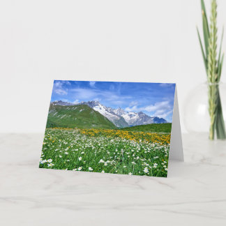 Mountains | Swiss Alps Valley Spring Card