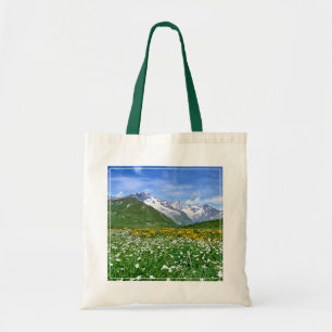 Mountains   Swiss Alps Valley Spring Tote Bag