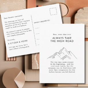 Mountains Take the High Road for Senators  Postcard