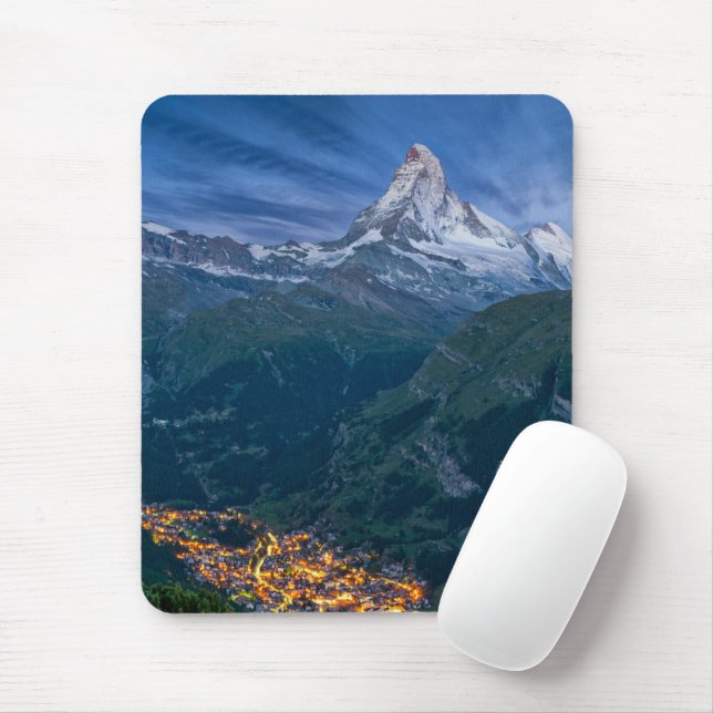 Mountains | The Matterhorn, Zermatt, Swiss Alps Mouse Mat (With Mouse)