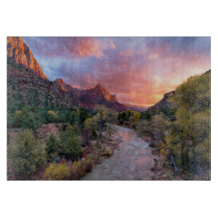 Mountains The Watchman Zion Nathional Park Utah Cutting Board
