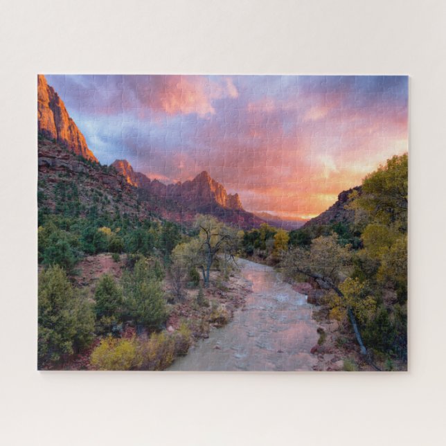 Mountains | The Watchman Zion Nathional Park Utah Jigsaw Puzzle (Horizontal)