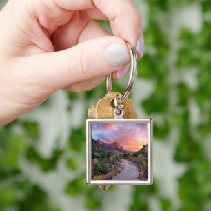 Mountains The Watchman Zion Nathional Park Utah Key Ring