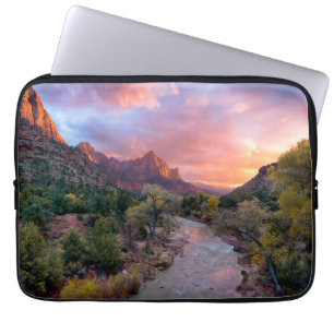 Mountains The Watchman Zion Nathional Park Utah Laptop Sleeve