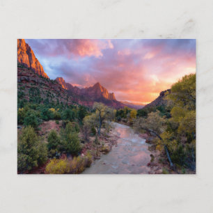 Mountains   The Watchman Zion Nathional Park Utah Postcard