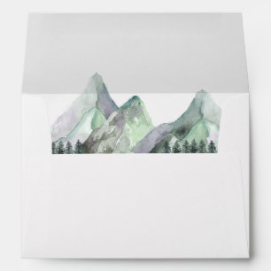 Mountains Trees Return Address Envelope
