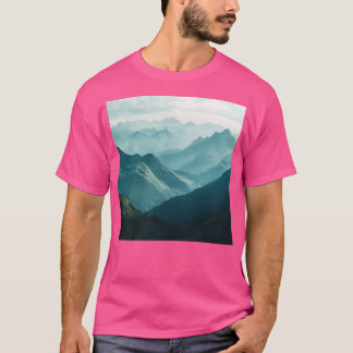 Mountains Valley Landscape Mountains Wall Art Acti T-Shirt
