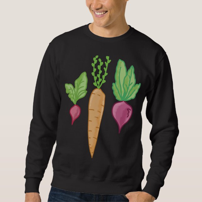 Mountains Vegan Activism Vegetarian Camping Sweatshirt (Front)