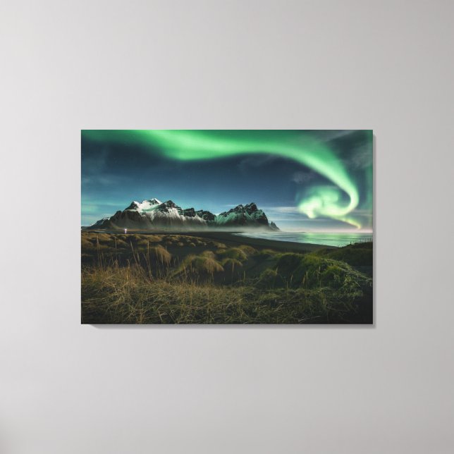 Mountains | Vestrahorn Mountain, Iceland Canvas Print (Front)