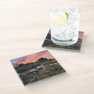 Mountains   Vesturhorn Mountain Iceland Glass Coaster