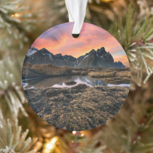 Mountains Vesturhorn Mountain Iceland Ornament