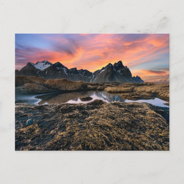 Mountains | Vesturhorn Mountain Iceland Postcard (Front)