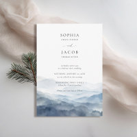 Mountains View Dusty Blue Ridge Romantic Wedding