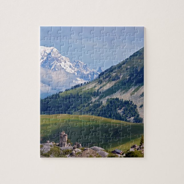Mountains views of La Plagne in France Jigsaw Puzzle (Vertical)