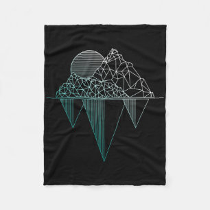 Mountains Vintage Hiking Camping Trekking Climbing Fleece Blanket
