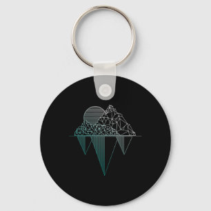 Mountains Vintage Hiking Camping Trekking Climbing Key Ring