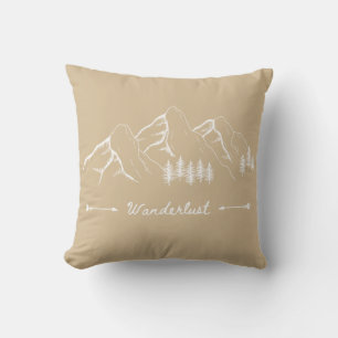 Mountains Wanderlust Illustration Cushion
