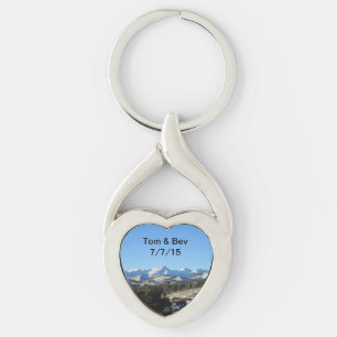 Mountains Wedding Keychain