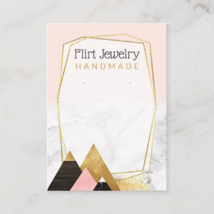 Mountains With Pink And Marble Jewelry Display Business Card