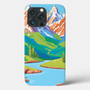 Mountains with Stream  iPhone 13 Pro Case