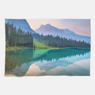 Mountains   Yoho National Park, British Columbia Tea Towel