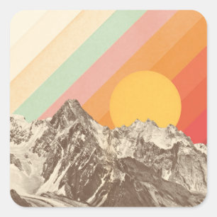 Mountainscape 1   Florent Bodart Square Sticker