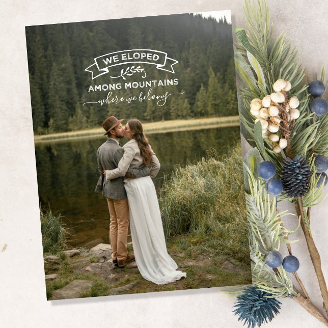 Mountainside Elopement Wedding Announcement (Creator Uploaded)