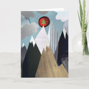 Mountaintop Christmas Tree Holiday Card