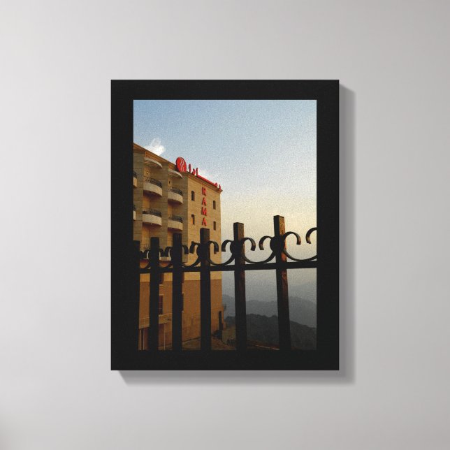 Mountaintop Hotel Canvas Print (Front)