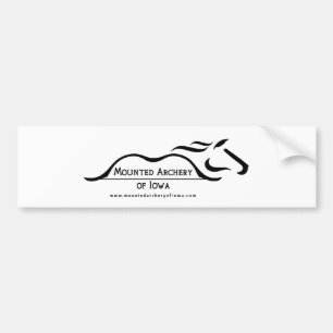 mounted archery of iowa bumper sticker