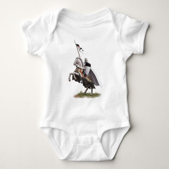 Mounted Knight Templar Baby Bodysuit (Front)