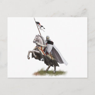 Mounted Knight Templar Postcard