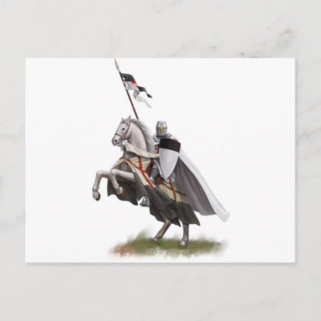 Mounted Knight Templar Postcard (Front)