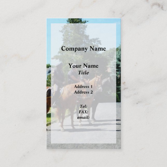 Mounted Police Profile Business Card (Front)