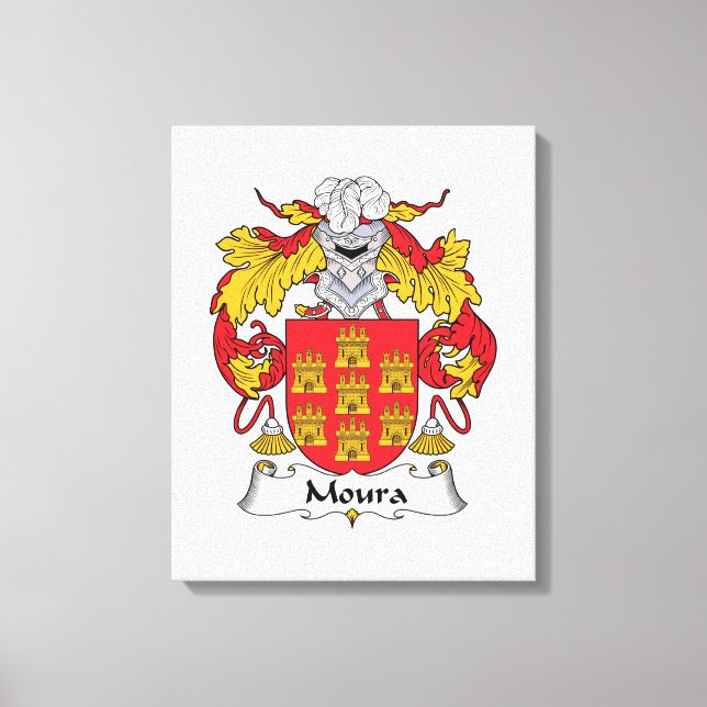 Moura Family Crest Canvas Print (Front)