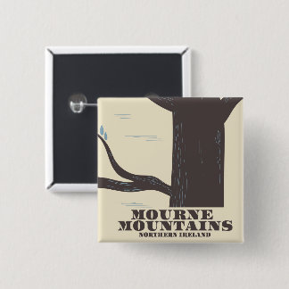 mourne mountains northern ireland travel poster 15 cm square badge