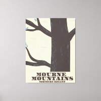 mourne mountains northern ireland travel poster
