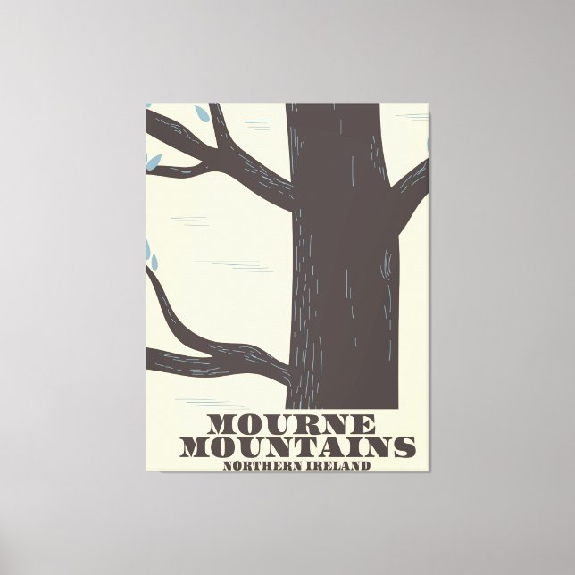 mourne mountains northern ireland travel poster canvas print (Front)
