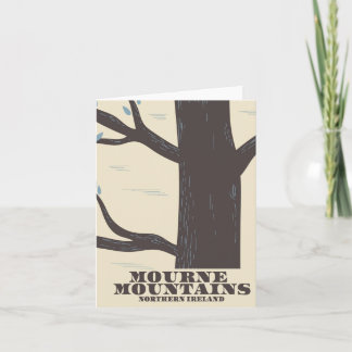 mourne mountains northern ireland travel poster holiday card