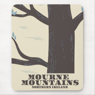 mourne mountains northern ireland travel poster mouse mat